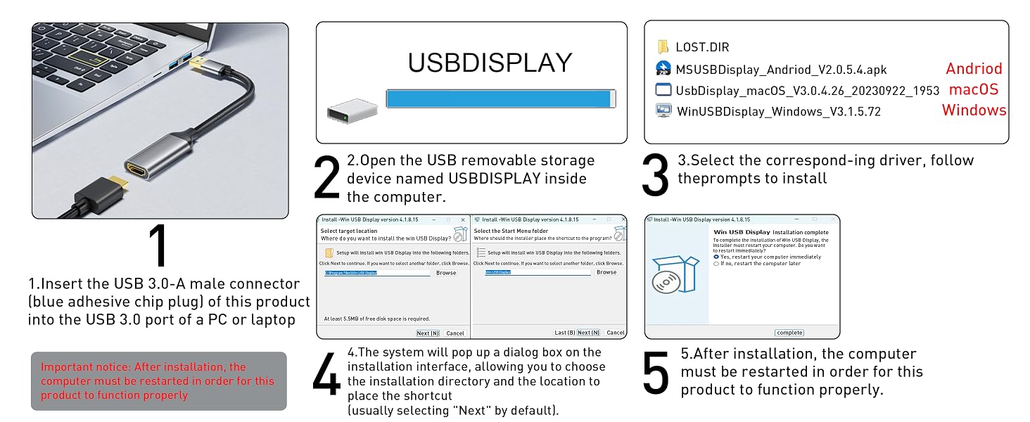 Steps for installation