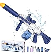 Electric Water Gun,Water Gun With Muzzle Flash,Automatic Squirt Gun Long Range Blaster Up To 32 F...