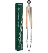 Tongs for Cooking, Beneno 12 Inch Heat Resistant Food-Grade Stainless Steel Kitchen Tongs with No...