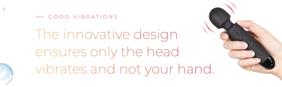 innovative design ensures only the head vibrates and not your hand