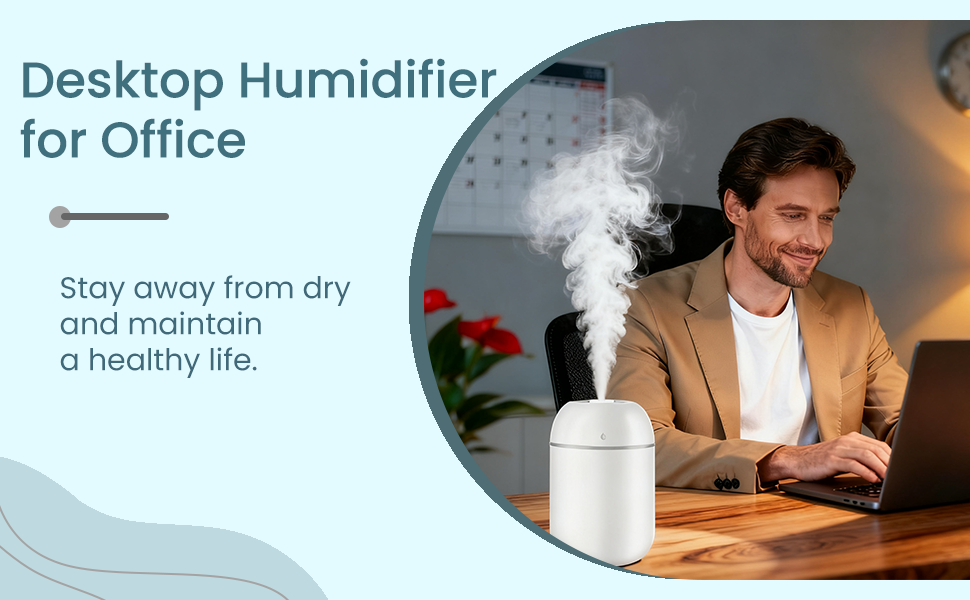 Small Cool Mist Humidifiers for Bedroom Indoor