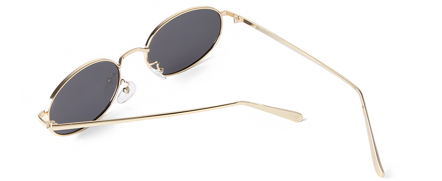 retro trendy oval sunglasses 90s fashion vintage cute chic lightweight glasses summer vacation beach