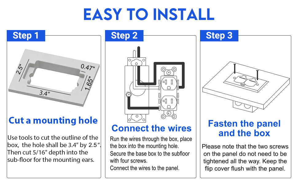 floor outlet cover box
