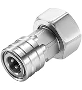 RIDGE WASHER Garden Hose to Pressure Washer Adapter, 3/4” GHT to 1/4”Stainless Steel Quick Connec...