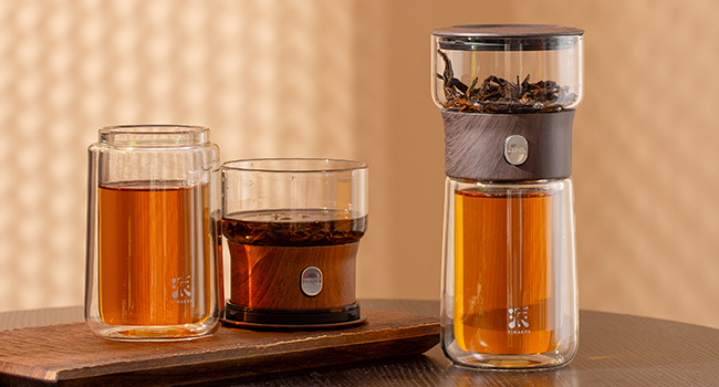 ZENS Modern 3-in-1 Smart Small Glass Tea Infuser Teapot