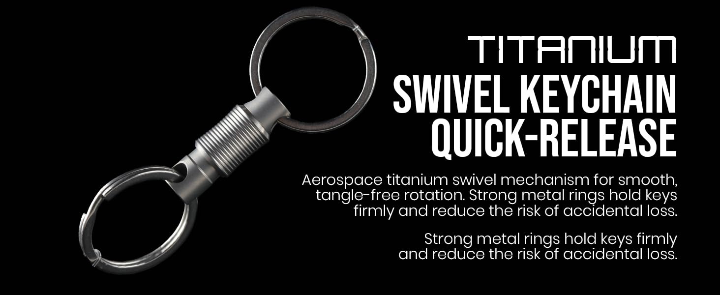 valet keychain detachable titanium quick release keychain key clip for men swivel key ring