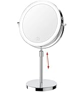 HIEEY Lighted Makeup Mirror with Magnification, 1x/10x Rechargeable 8