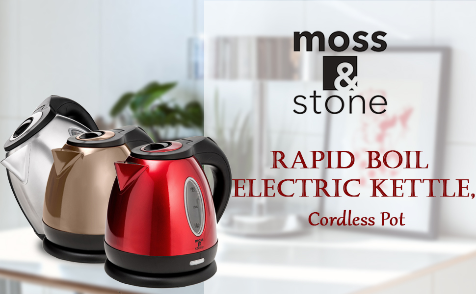 moss &amp;amp;amp; stone electric kettle cordless pot