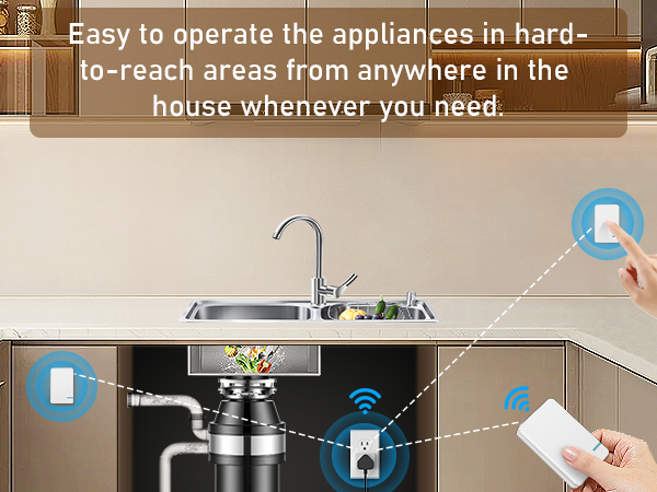 easy to operate the appliances in hard-to-reach areas from anywhere