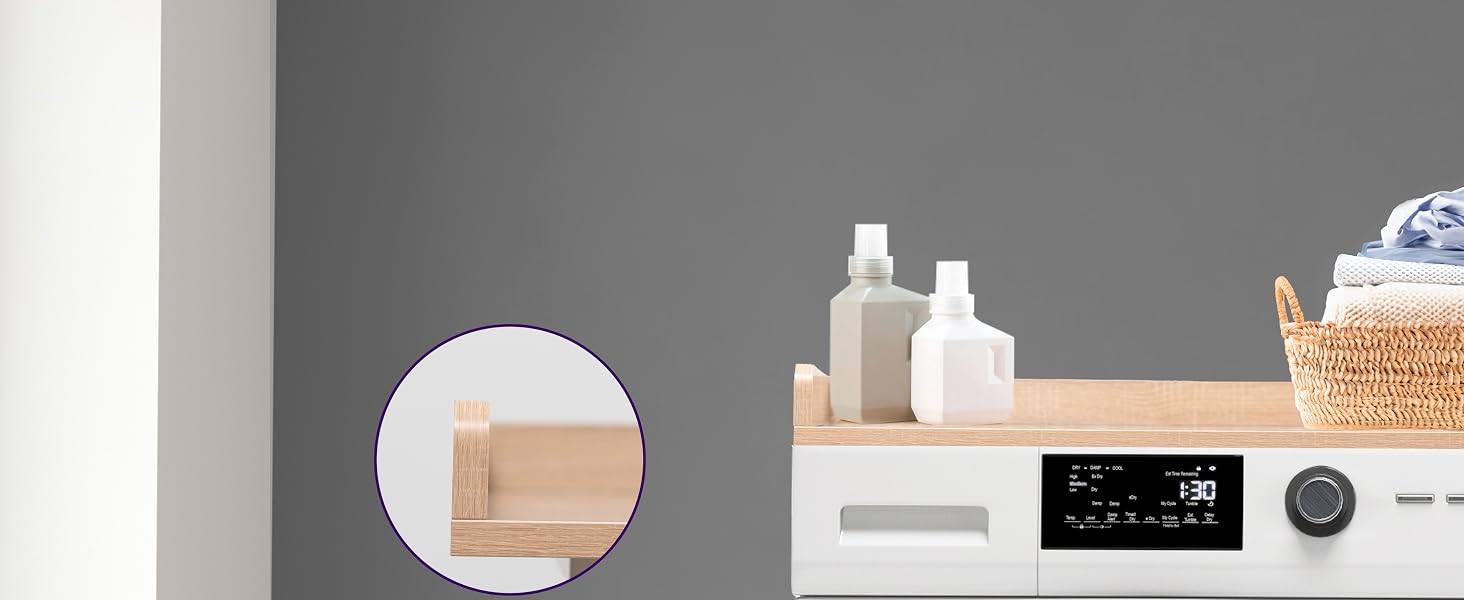 Light Wood Washer/Dryer Countertop