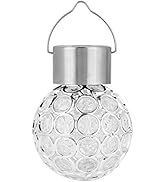 Hanging Solar Lights Outdoor, Waterproof LED Decorative Ball Lights with Multi-Color Changing, So...