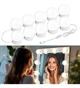 maylit LED Vanity Lights for Mirror, Hollywood Style Makeup Light, Adjustable Color &amp; Brightness,...