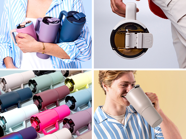 Insulated mug with lid, leak proof, spill proof, Mug, insulated mug with handle