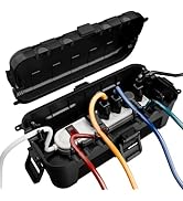 Flemoon Medium Outdoor Electrical Box (11.5x5.2x4 inch), IP54 Waterproof Extension Cord Cover w/6...