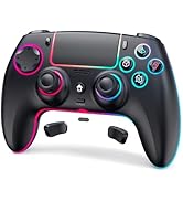 AFMVV Wireless Controller for PS5 with RGB LED,TURBO, Dual Vibration, 6 Axis Gyro Sensor, Touchpa...