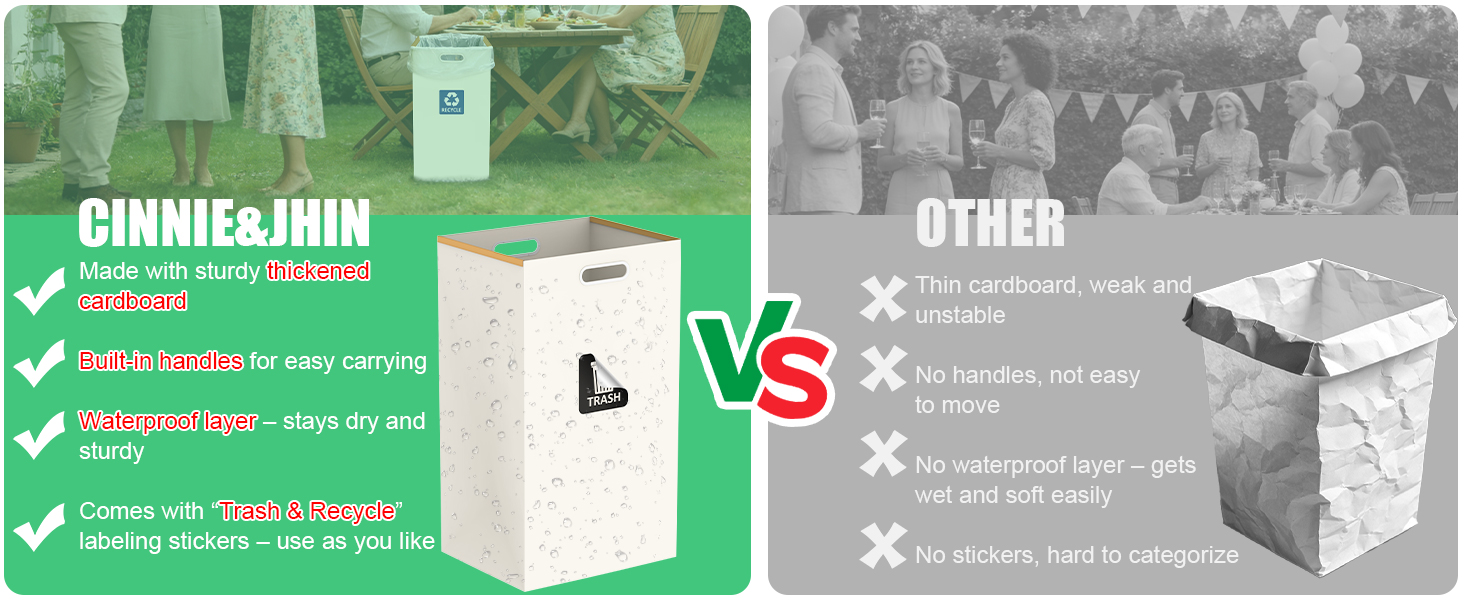 pop up trash cans for parties