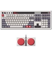 8BitDo Retro 108 Mechanical Keyboard with 108 Keys and Integrated Numpad, Bluetooth/2.4G/USB-C Ho...