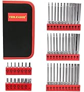 TOOLEAGUE 47PCS Hex Head Allen Wrench Drill Bit Set Metric and SAE,Alan Wrench Key Power Drill Bi...