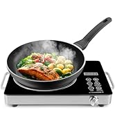 3500W Single Ceramic Electric Hot Plate Countertop Stove Single Burner Infrared Cooktop with 12 P...