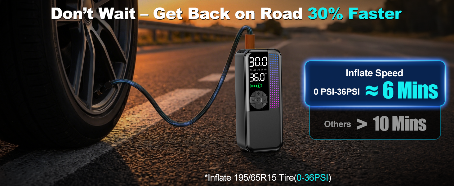 Tire Inflator Portable Air Compressor