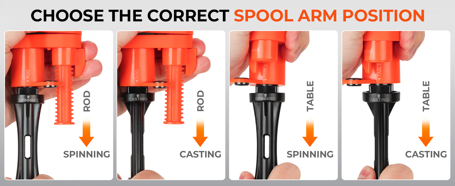 Choose The Correct Spool Arm Position