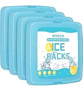 MIYCOO Ice Packs for Lunch Boxes &amp; Lunch Bag - Quick Freeze Ice Pack Space Saving Freezer Packs -...