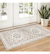 Entryway 2x4 Washable Area Rug: Oriental Stain Resistant Kitchen Runner Rugs Non-Slip Soft Bathro...