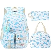 Hidds Backpack for Girls 3 PCS College School Backpacks Kids Bookbag Set with Lunch Box School Ba...