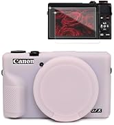 Frevyve Case for Canon G7X Mark III Camera, Soft Silicone Protective Case, Slim Fit Sleeve with R...