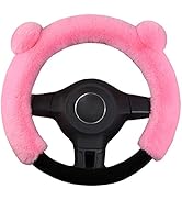 Universal Fluffy Steering Wheel Cover CXTIY Fashion Cute Cartoon Shape Winter Car Warm Covers for...