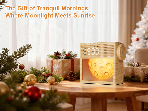 gifts for women white noise machine light alarm clock sunrise gentle alarm clock table clock