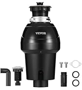 VEVOR Garbage Disposal, 1HP 3270RPM DC Motor, Continuous Feed Food Waste Sink Disposer, EZ Connec...