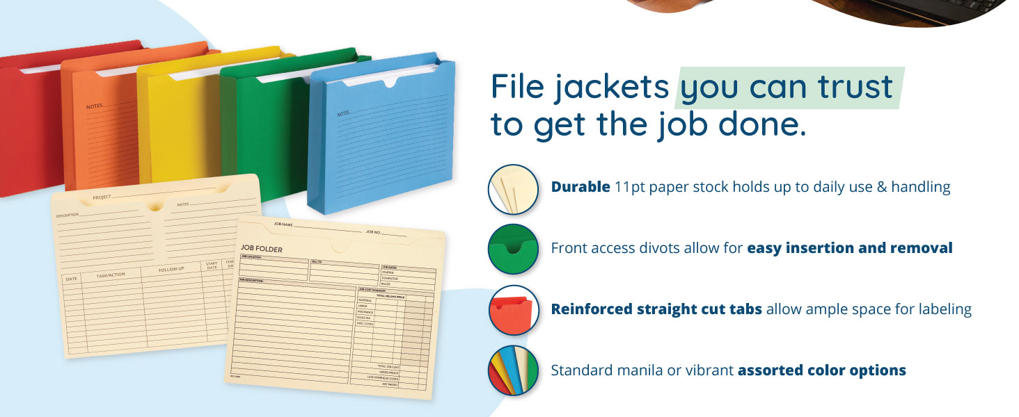 file jackets features with detail images