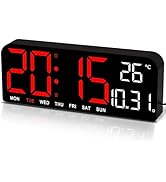 JoFomp LED Digital Wall Clock Decorative, 10