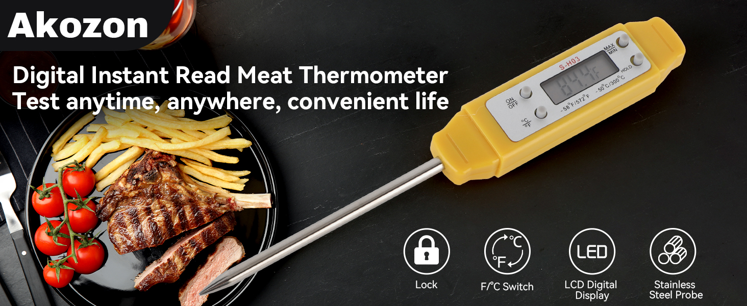 kitchen termometro digital amarillo