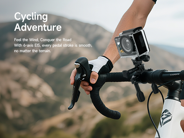 cycling action camera with EIS