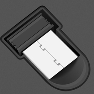 Bottom of keyboard 2.4Ghz USB receiver with magnetic attraction, not easy to drop