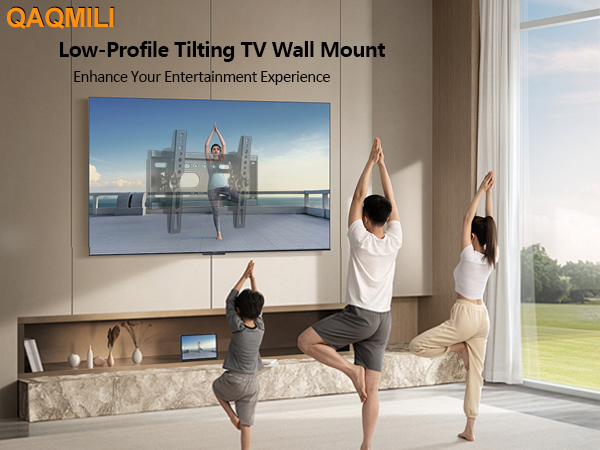 Low-Profile Tilting TV Wall MountEnhance