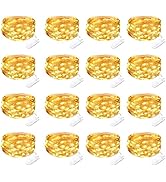 16 Pack Led Fairy Lights Battery Operated String Lights 7 Feet 20 LED Waterproof Twinkle Lights M...