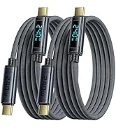 toocki USB C Cable [2Pack,3.3ft] 240W Fast Charging Cord with LED Display Compatible with iPhone ...