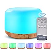 300ML Essential Oil Diffuser, Remote Control Ultrasonic Aromatherapy Oil Diffusers Cool Mist Humi...