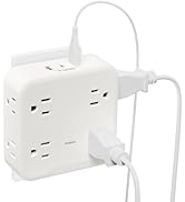 BN-LINK Multi Plug Outlet Extender with 8 Outlets 3 USB Wall Charger(1 USB C), Surge Protector 80...