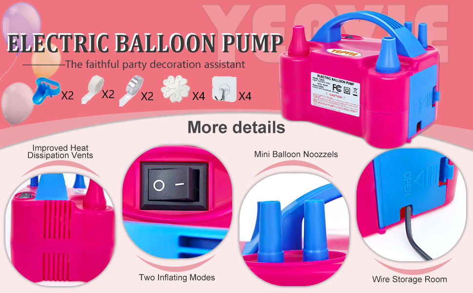 balloon pump electric, balloon blower machine, Air Pump for balloon, balloon inflator