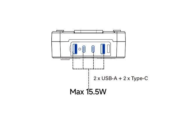 power strip black