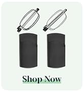 Success Eyewear Reading Glasses 2 Pair Black and Gunmetal Readers Compact Folding Unisex Glasses ...