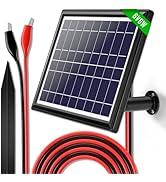 POWOXI Solar Panel 6V 6W Car Battery Deer Feeder Solar Battery Charger Maintainer + Controller + ...