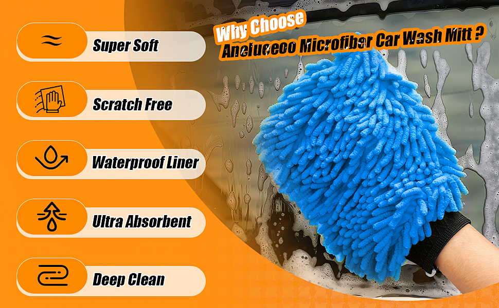 Car Wash Mitt Microfiber