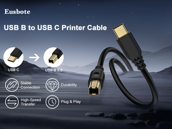 usb c to usb b print cable