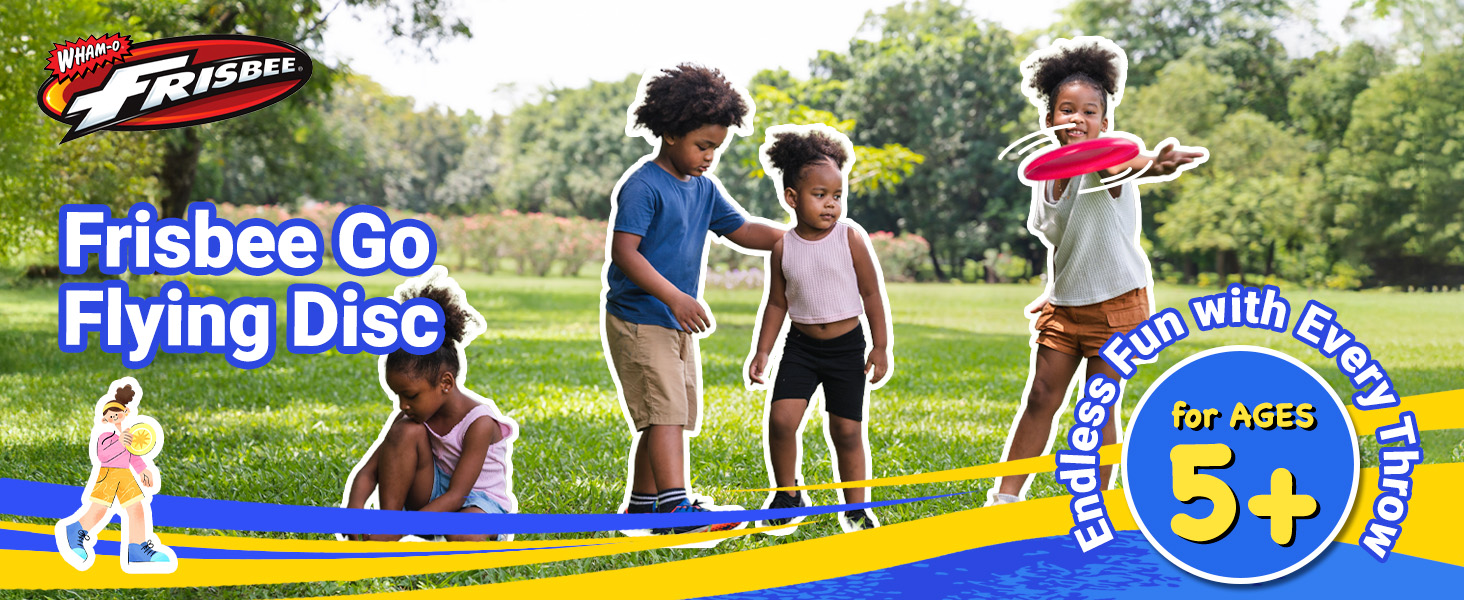 Wham-O Frisbee Go Flying Disc, 70g 9“ Sport Disc for Kids and Adults Beginners