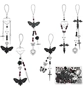 SUNNYCLUE 1 Box 6 Straps Phone Charm Making Kit Halloween Phones Charms Strap Skeleton Moth Butte...